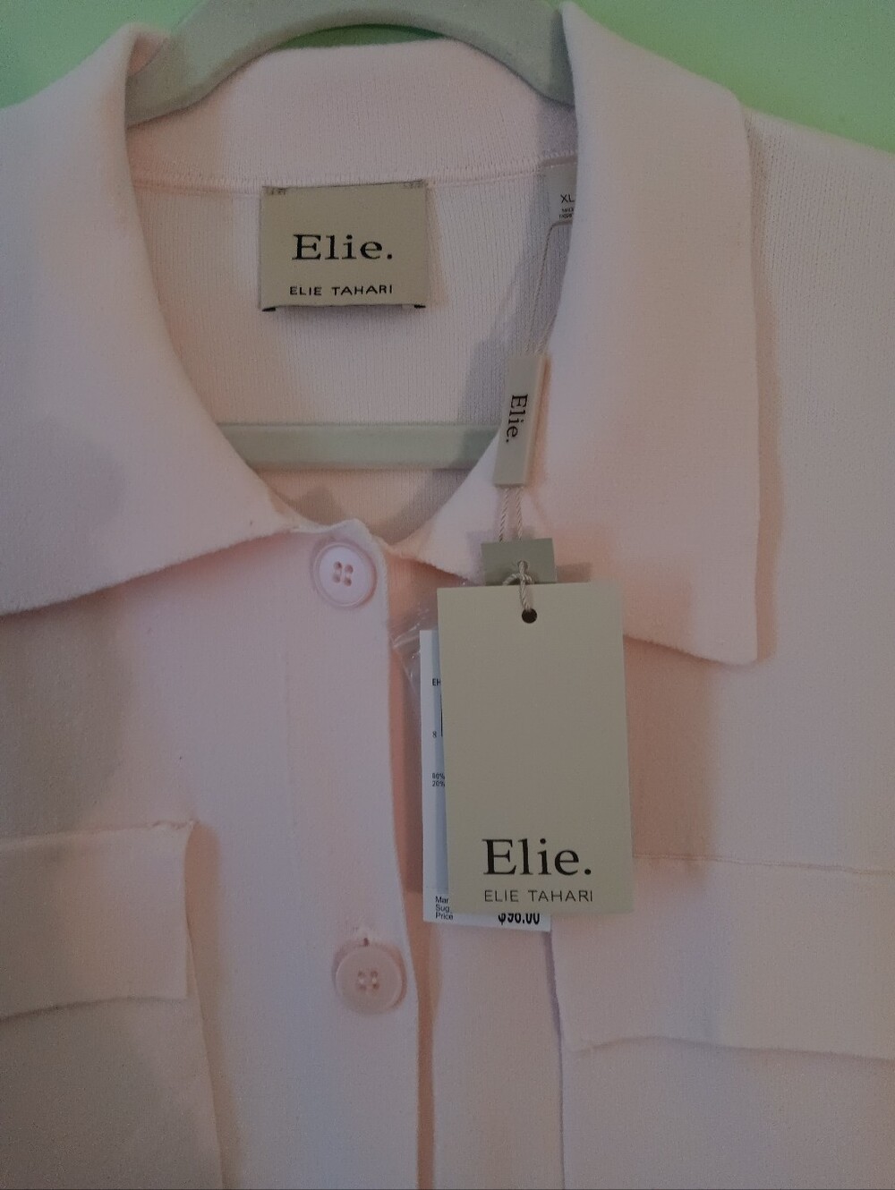New Elie Tarhari Button Down Caridgan - Picture 3 of 13